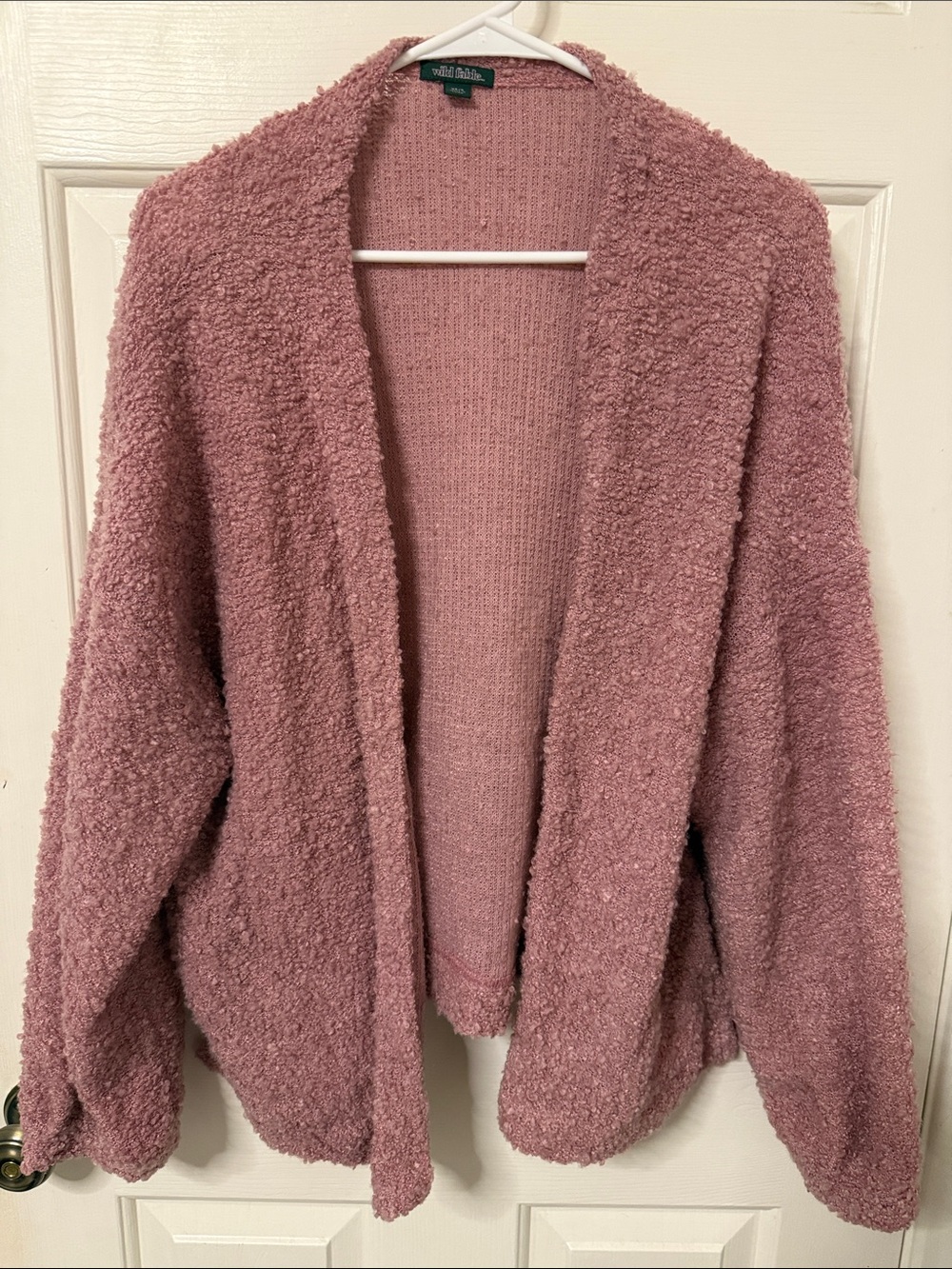 wild fable Rose Open-Front Plush Cardigan